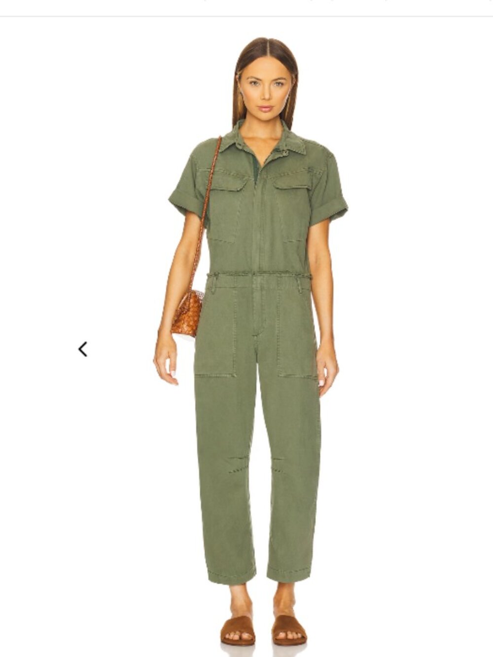 Pistola Pippa Utility Jumpsuit Green Short Sleeve Size S